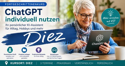 Fortgeschrittenenkurs ChatGPT – KI individuell nutzen - Teil 3/3